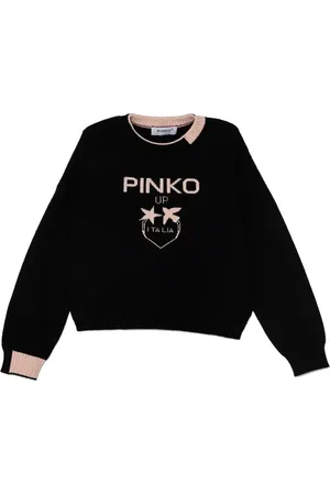 Pinko Intarsia knit-logo sweater