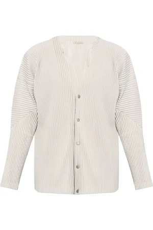 Issey Miyake Pleated V-neck jacket