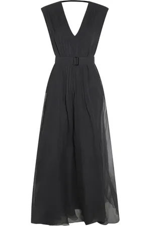 Brunello Cucinelli Pleated silk maxi dress