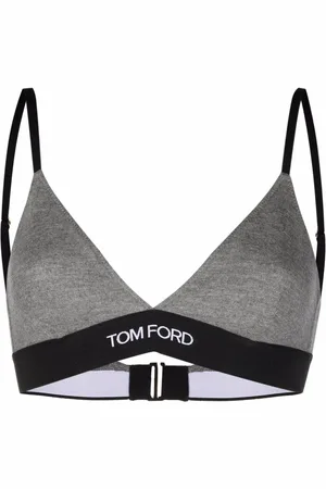 Tom Ford Logo-underband cashmere triangle bra