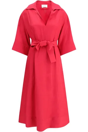 P.A.R.O.S.H. Collared belted midi dress