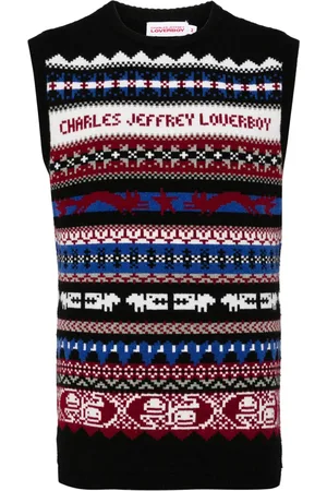 Charles Jeffrey Loverboy Fair Isle-intarsia knitted top