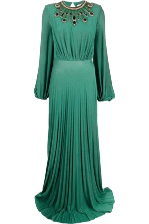 Elisabetta Franchi Floor-length jewel-embellished gown