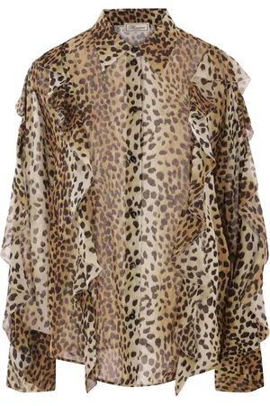 BLUMARINE Animal-print shirt