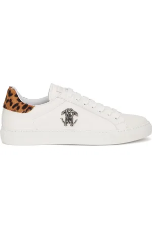 Roberto Cavalli Leopard-print panel sneakers