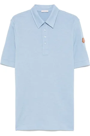 Moncler Double leather-logo polo shirt