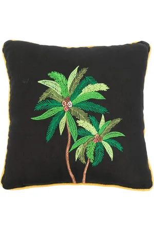 Les-Ottomans Embroidery palm cushion (50cm x 50cm)