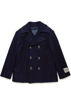 Nº21 Logo-appliqué double-breasted coat
