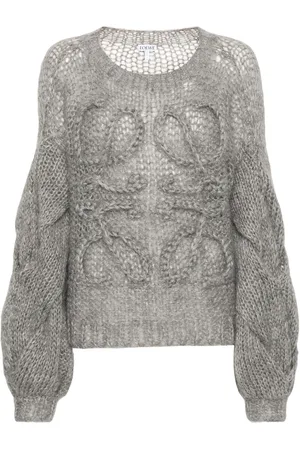 Loewe Logo-embroidered open-knit jumper