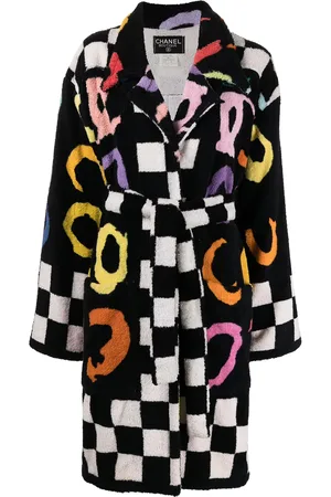 CHANEL 1995 CC check-print bathrobe