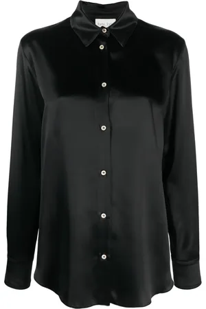 FORTE FORTE Satin-finish long-sleeve shirt