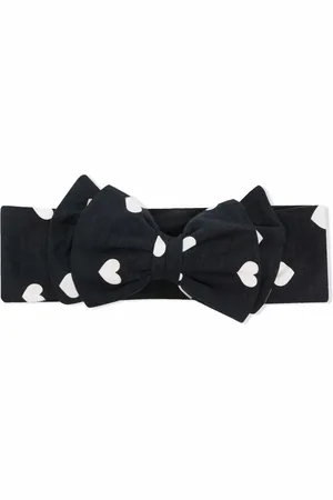 MONNALISA Bow-detail heart-print headband