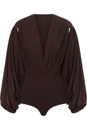 Serafini Draped-sleeve top
