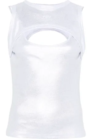 OFF-WHITE Coated ribbed tank top