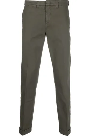 FAY Stretch-cotton tapered chino trousers