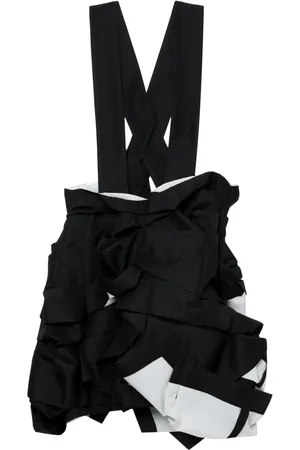 Comme des Garçons Tuck ruched suspender skirt