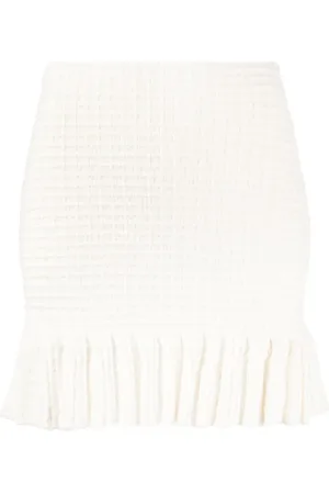 Self-Portrait Sequin-embellished textured miniskirt