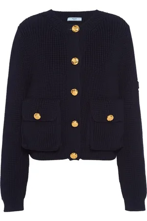 Prada Ribbed-knit wool cardigan