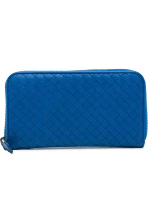 Bottega Veneta 2012-2024 Leather Intrecciato Zip Around Wallet long wallets