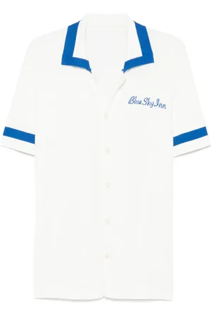 BLUE SKY INN Panelled knit shirt