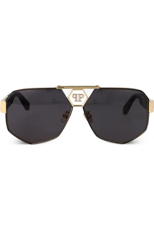 Philipp Plein Logo-plaque sunglasses