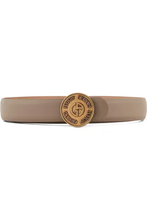 Giorgio Armani Logo-buckle leather belt