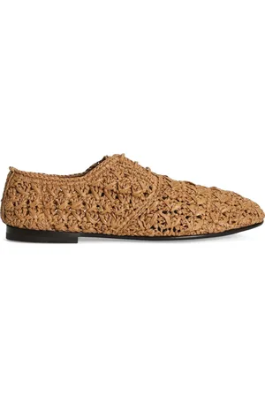 Dolce & Gabbana Woven raffia Derby shoes
