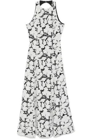 ROTATE Broderie-anglaise A-line midi dress