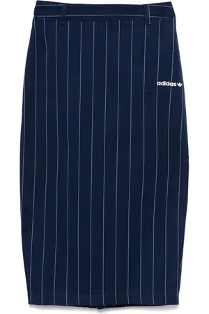 adidas Pinstriped pencil midi skirt