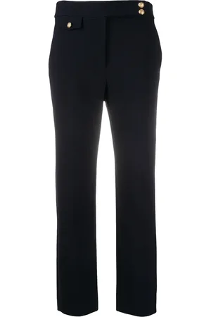 VERONICA BEARD Renzo embossed button detail trousers