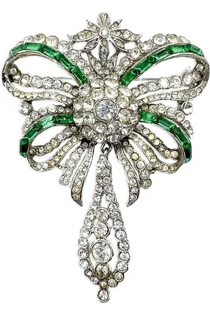 JENNIFER GIBSON JEWELLERY Crystal-embellished brooch