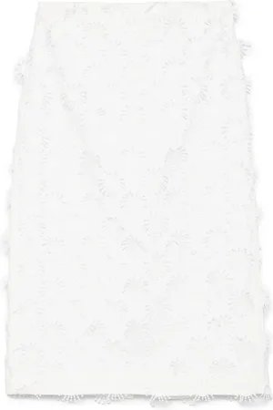 Msgm Appliqué-detail midi skirt