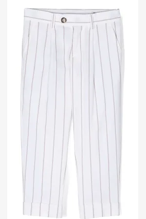 Brunello Cucinelli Pinstripe cotton trousers