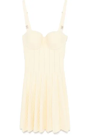 Elisabetta Franchi Pleated knitted mini dress