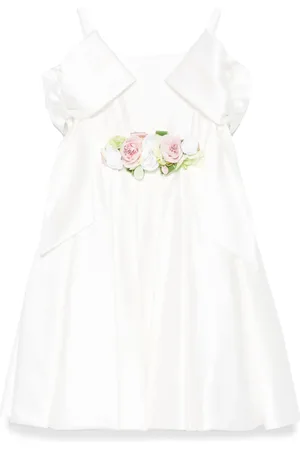 COLORICHIARI Floral-appliqu?? dress