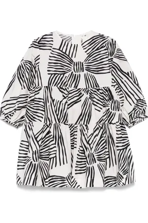 Simonetta Bow-print dress