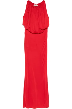BLUMARINE Draped-detail maxi dress
