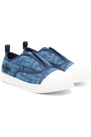 Fendi FF-logo denim sneakers