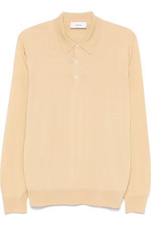 LARDINI Fine-knit polo shirt