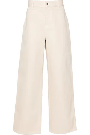 Burberry Equestrian Knight-embroidered loose jeans