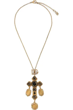 Dolce & Gabbana 18K yellow Cross-pendant necklace