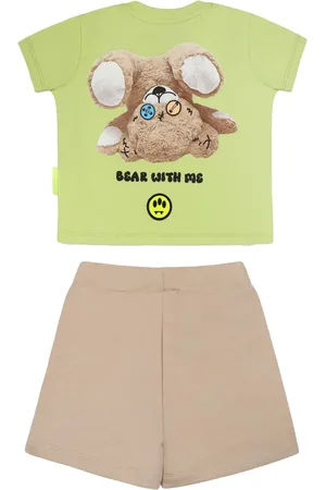 BARROW Bear-print short set