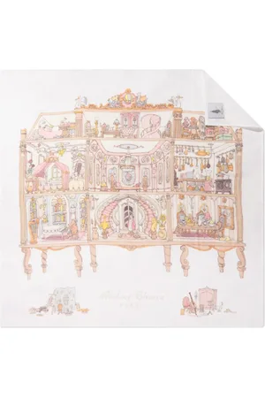 Atelier Choux Graphic-print organic-cotton carré