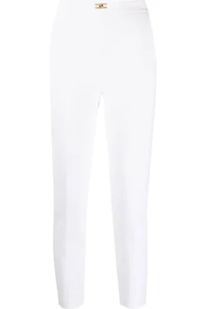 Elisabetta Franchi Logo-plaque tailored trousers
