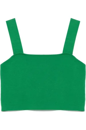 Maje Square-neck crop top