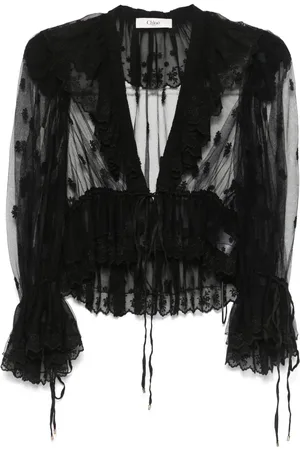 Chloé Lace sheer blouse