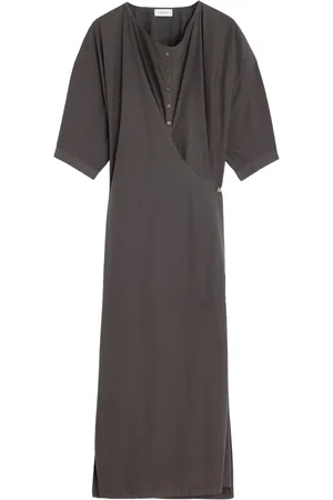 LEMAIRE Twisted short-sleeve maxi dress