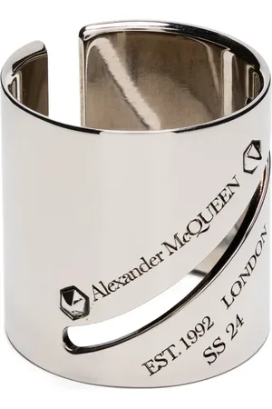 Alexander McQueen Identity Tag engraved ring
