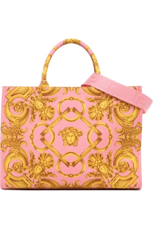 VERSACE 2000-2024 Large Canvas Medusa Baroque Print Tote satchel