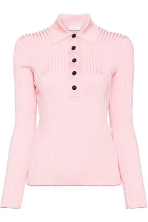 Salvatore Ferragamo Ribbed polo top
